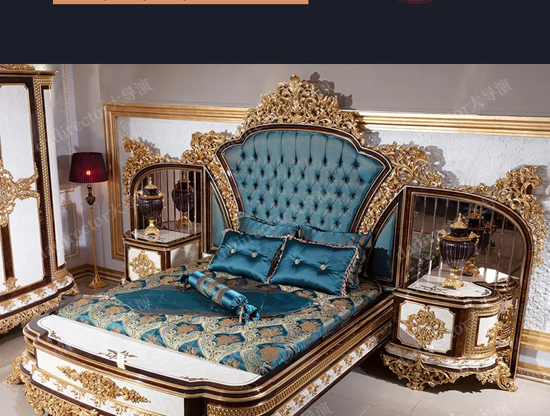 European Princess Bed Sleeping Aesthetics Wedding High Quality Adult Unusual Designer Bed Bedroom Fashion Muebles Furniture