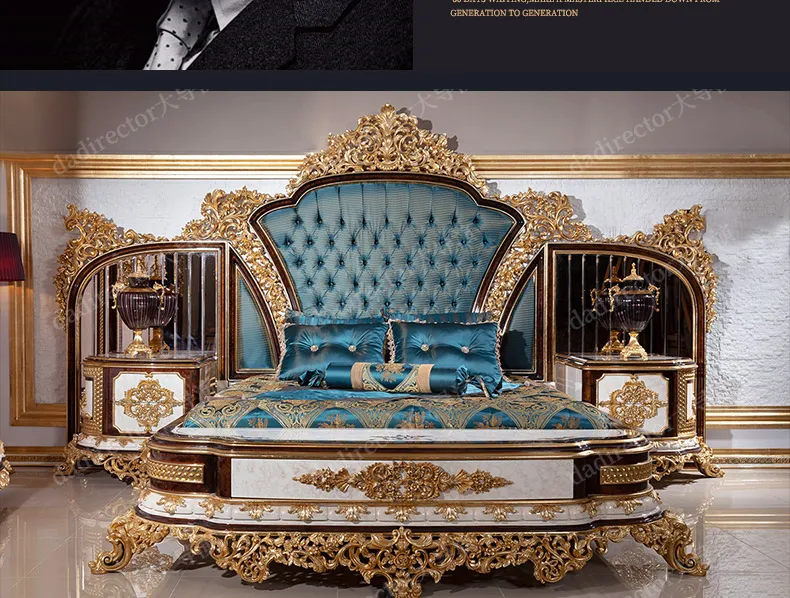 European Princess Bed Sleeping Aesthetics Wedding High Quality Adult Unusual Designer Bed Bedroom Fashion Muebles Furniture