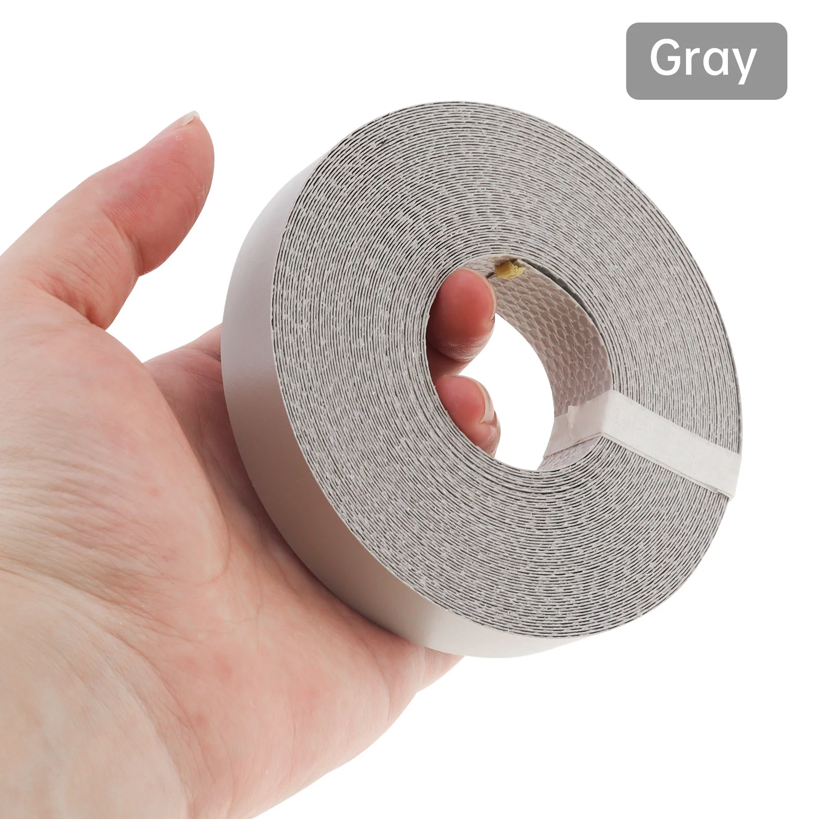15m Gray Hot Melt Adhesive Melamine Edge Banding for Plywood Table / Cabinet / Furniture, Pre-glued Veneer Edging