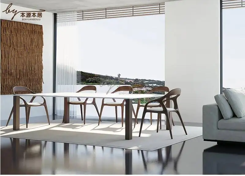 Cadeira Relaxing Dining Chairs Design Individual Armchair Luxury Vintage Modern Home Dining Chairs Wooden Furniture AB50CY
