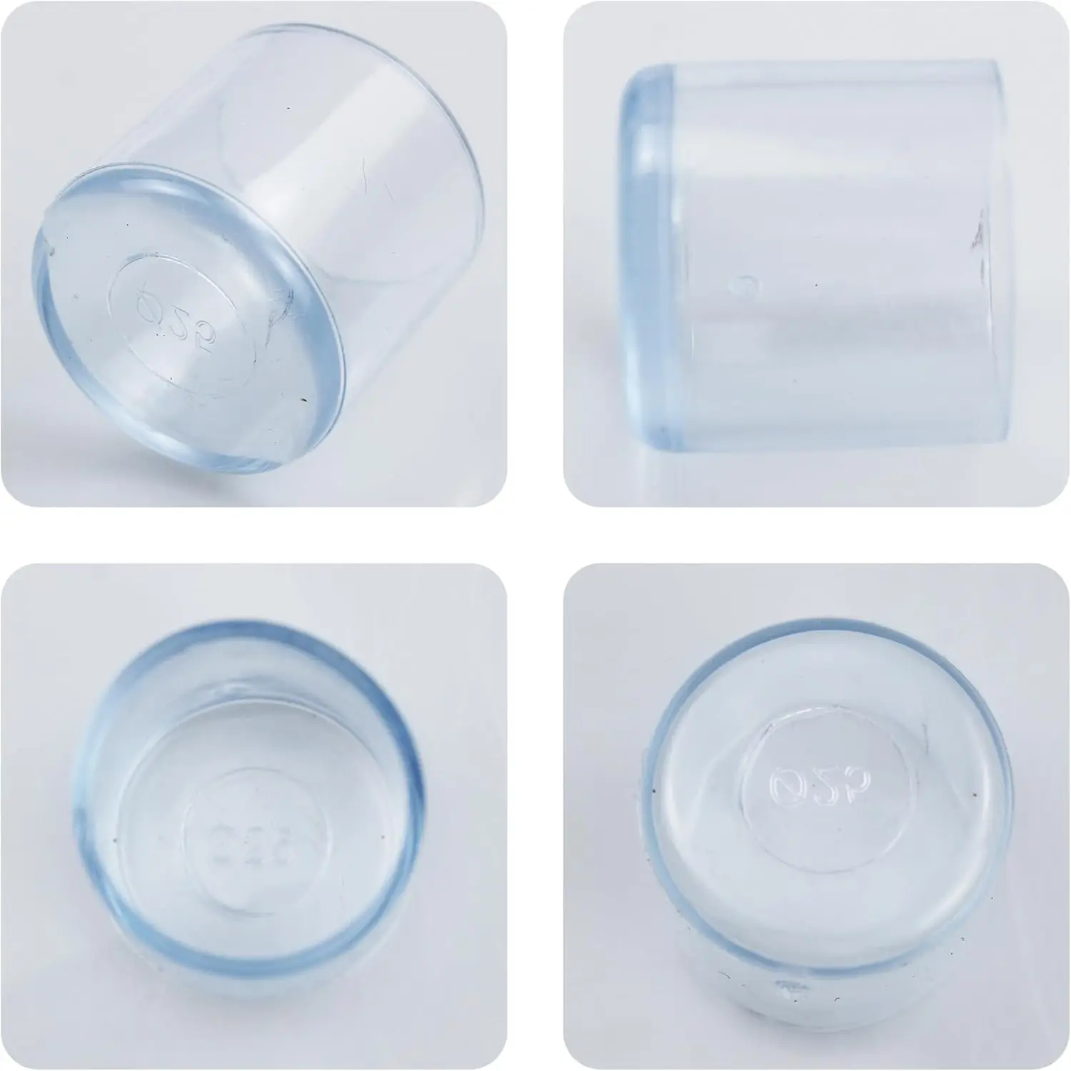 16PCS Silicone Chair Leg Pad Transparency Furniture Legs Table End Plug PVC Silent Anti-slip Floor Protection Cap Foot Cover