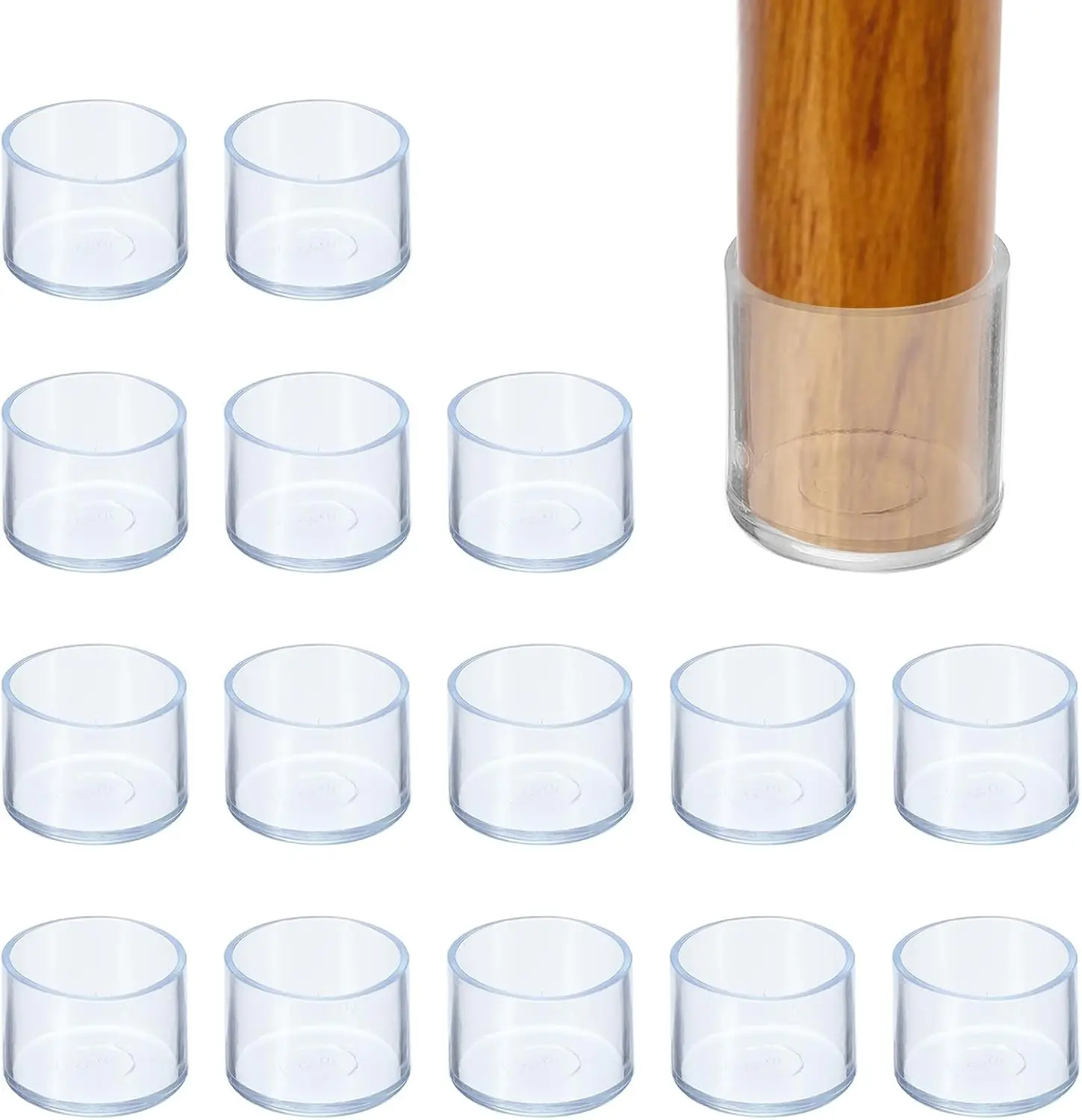 16PCS Silicone Chair Leg Pad Transparency Furniture Legs Table End Plug PVC Silent Anti-slip Floor Protection Cap Foot Cover