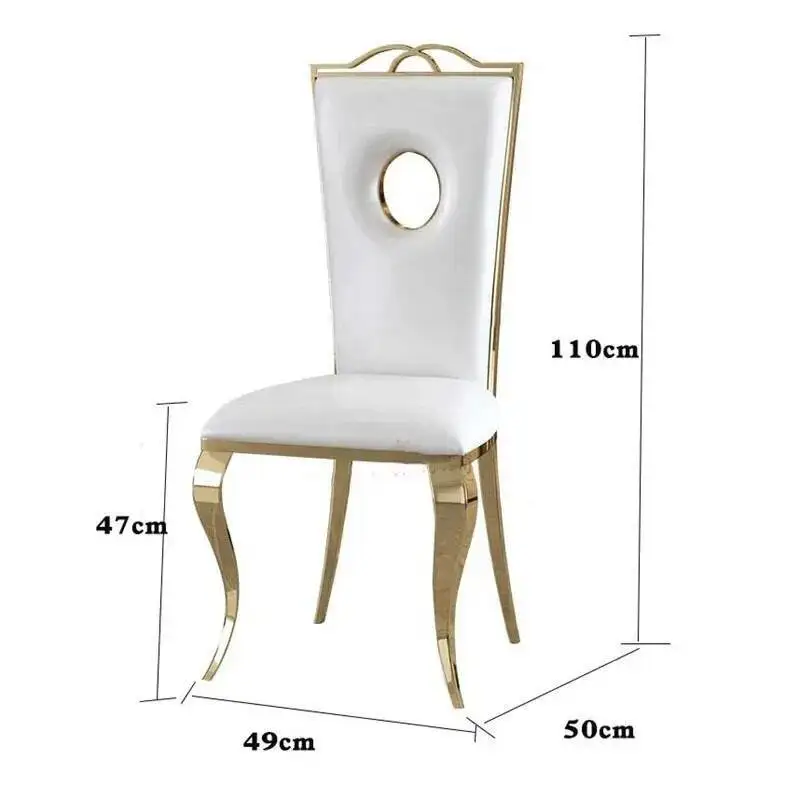 Steel Stainless Furniture Modern Dining Chairs Home Dining Table Chairs Nordic Flannel Dinning Chair Restaurant Backrest Chair M