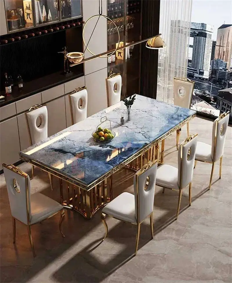 Steel Stainless Furniture Modern Dining Chairs Home Dining Table Chairs Nordic Flannel Dinning Chair Restaurant Backrest Chair M