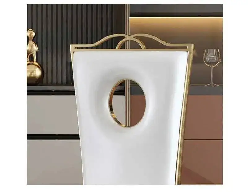 Steel Stainless Furniture Modern Dining Chairs Home Dining Table Chairs Nordic Flannel Dinning Chair Restaurant Backrest Chair M
