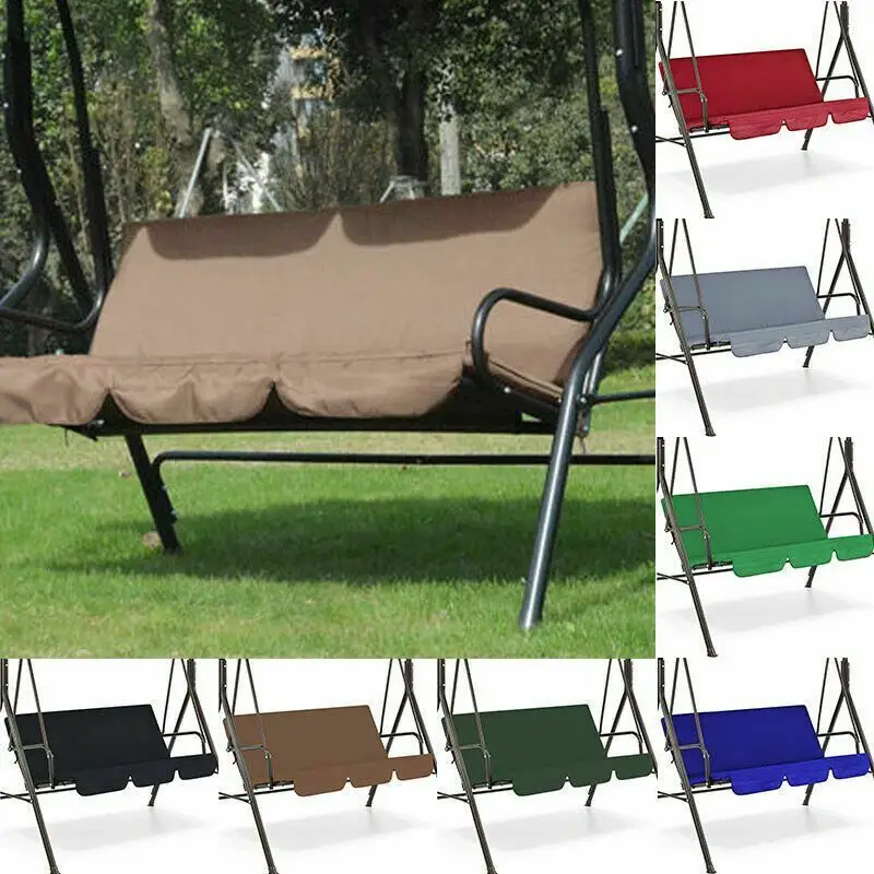 3-Seater Outdoor Swing Chair Canopies Seat Cushion Cover Waterproof Replacement For Garden Yard Furniture Cloth Hood No Frame