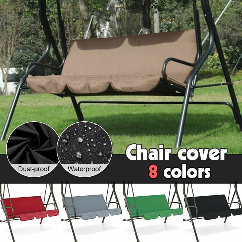 3-Seater Outdoor Swing Chair Canopies Seat Cushion Cover Waterproof Replacement For Garden Yard Furniture Cloth Hood No Frame