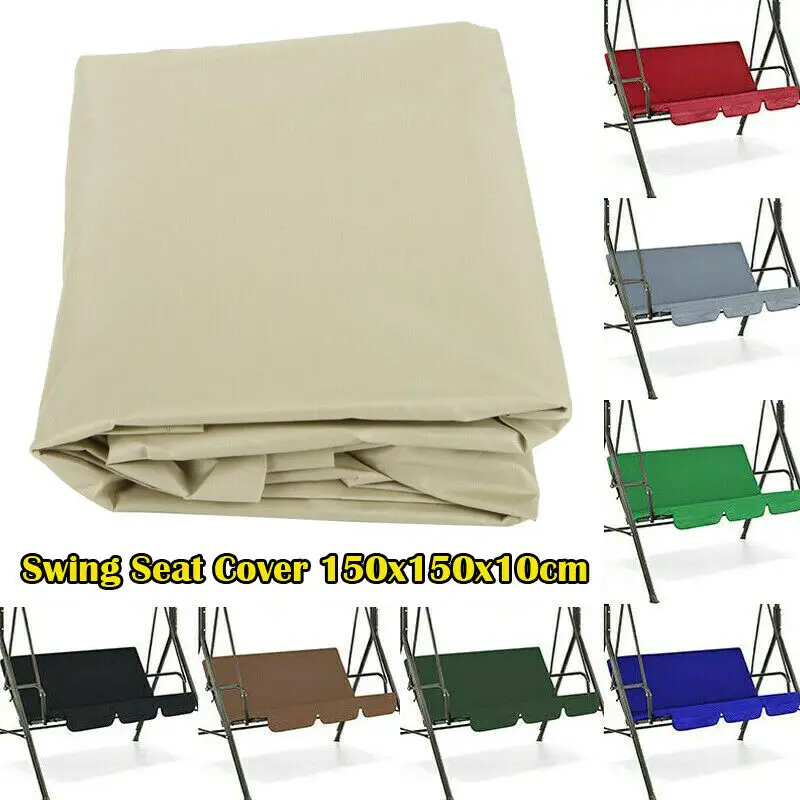 3-Seater Outdoor Swing Chair Canopies Seat Cushion Cover Waterproof Replacement For Garden Yard Furniture Cloth Hood No Frame