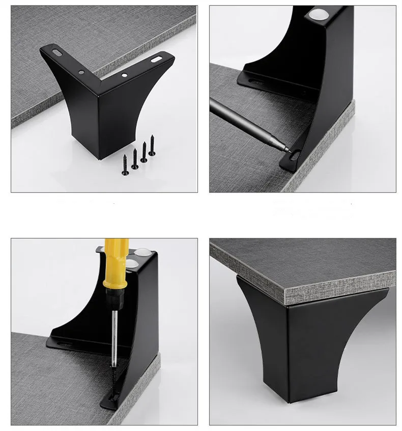 4pcs/set Furniture Legs Iron Furniture Feet Metal Sofa Legs Replacement Sofa Coffee Table Cupboard Cabinet TV Stand Feet