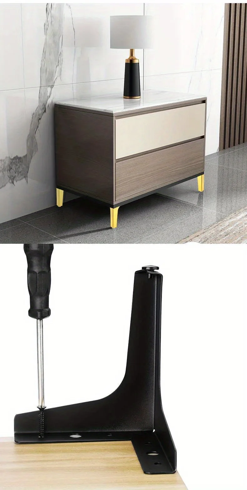 4pcs Modern furniture legs metal gold Black Iron Sofa Feet for Table Bed Chair Desk Dresser Cabinet support Furniture Hardware