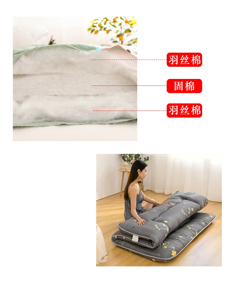 Japanese-style Thickened Tatami Mattress Lazy Bedroom Floor Artifact Foldable Mats Household Bed Mattress Floor Sleeping Pad