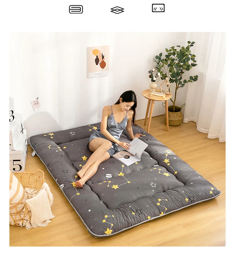Japanese-style Thickened Tatami Mattress Lazy Bedroom Floor Artifact Foldable Mats Household Bed Mattress Floor Sleeping Pad