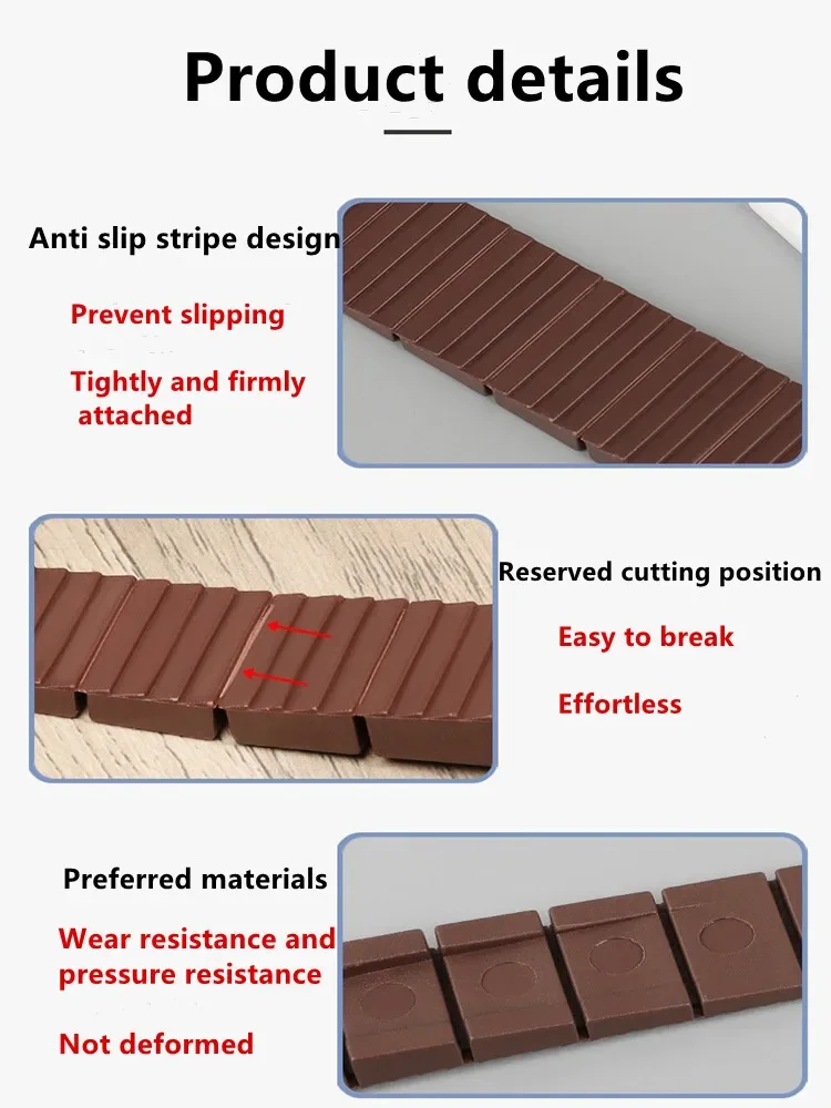 New 10Pcs Furniture Plastic Shims For Leveling Weight Capacity Composite Wedges Shims Levelers Furniture Leveling Shims