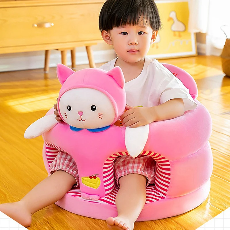 Baby Sitting Chair High Quality Cover Cute Animal Shaped Plush Sofa Case Infants Learning Support Seat Cushion
