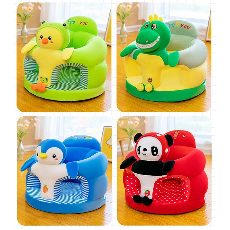 Baby Sitting Chair High Quality Cover Cute Animal Shaped Plush Sofa Case Infants Learning Support Seat Cushion