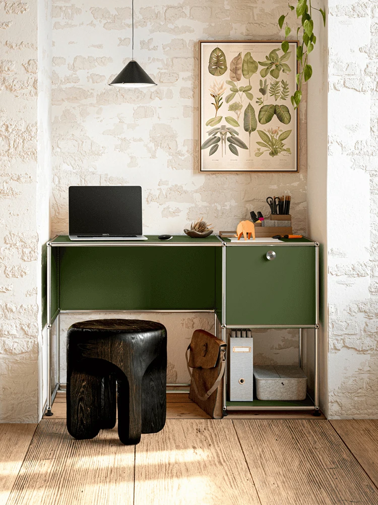 Modern Modular Metal Desk with Storage Cabinet Standing Desk Office Desk Computer Table Room Desks