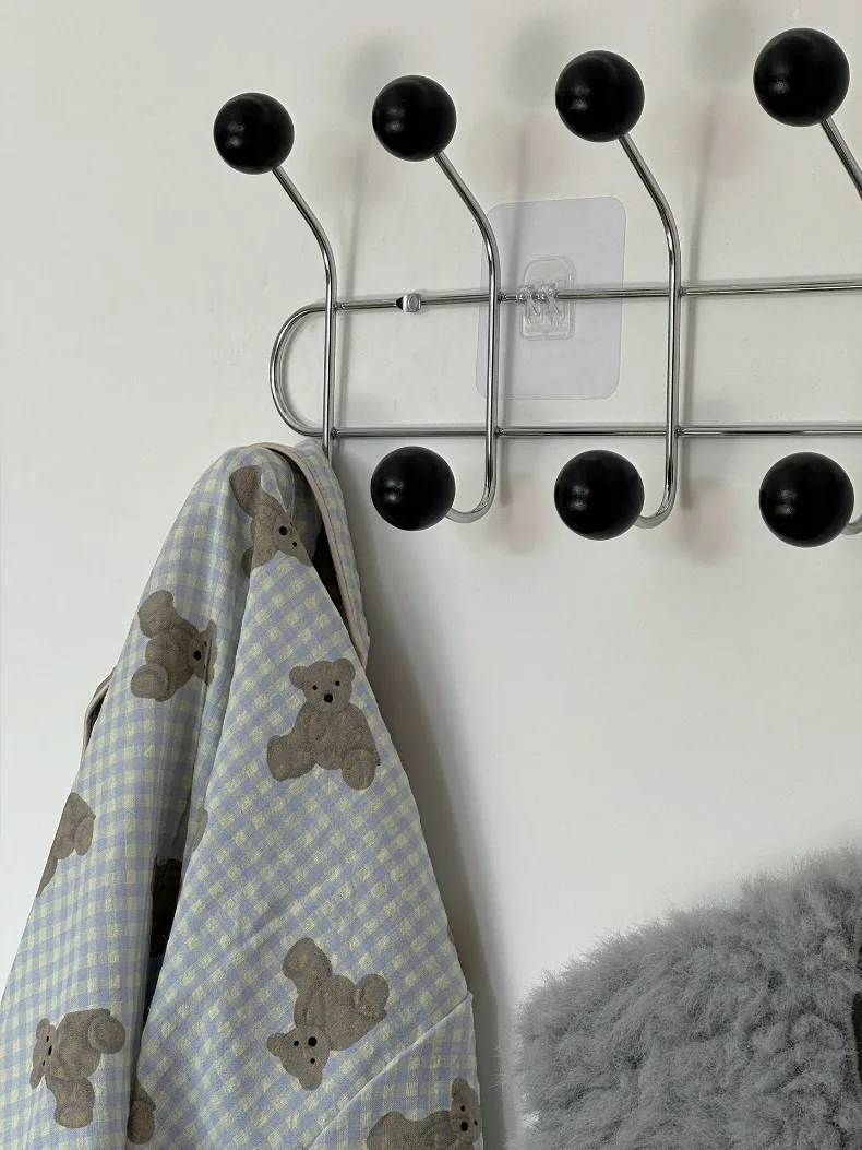 Entrance Hall Wall Coat Racks Bedroom Clothing Storage Hanger Rack Hooks Portable Backpack Cap Scarf Clothes Organizer Hangers
