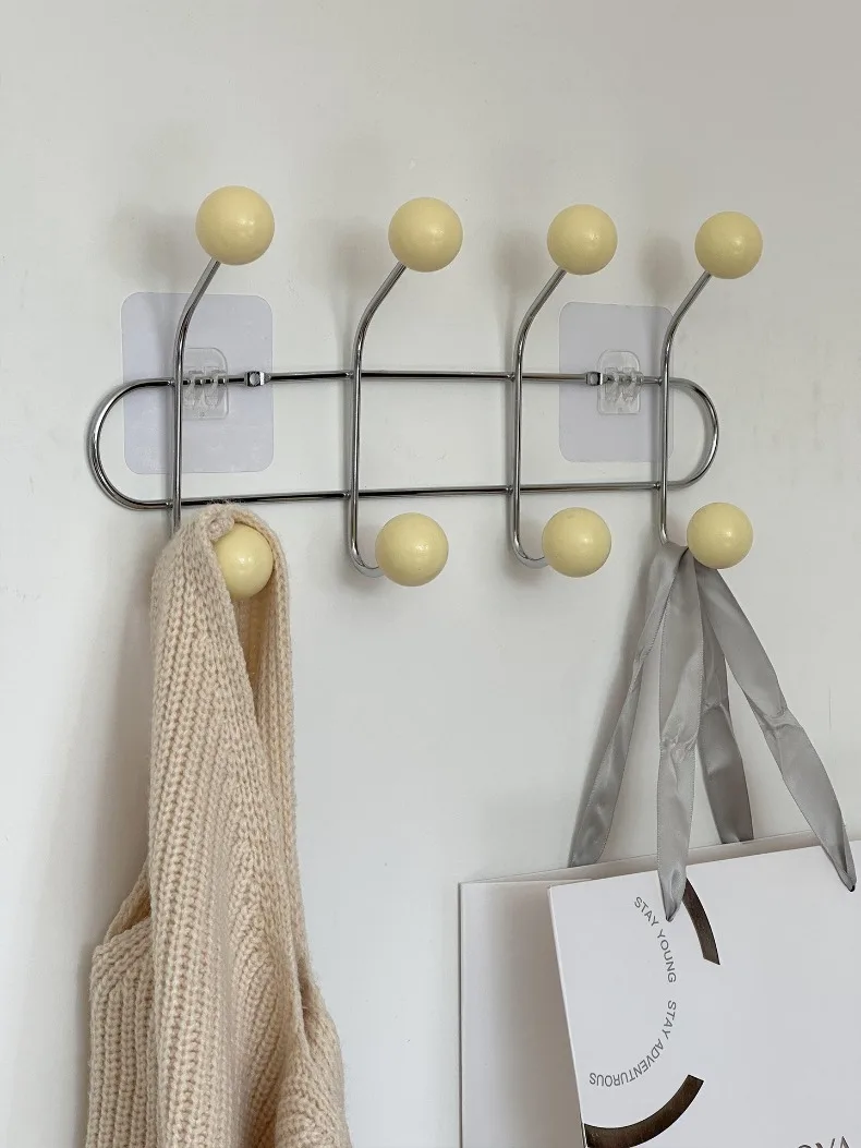 Entrance Hall Wall Coat Racks Bedroom Clothing Storage Hanger Rack Hooks Portable Backpack Cap Scarf Clothes Organizer Hangers