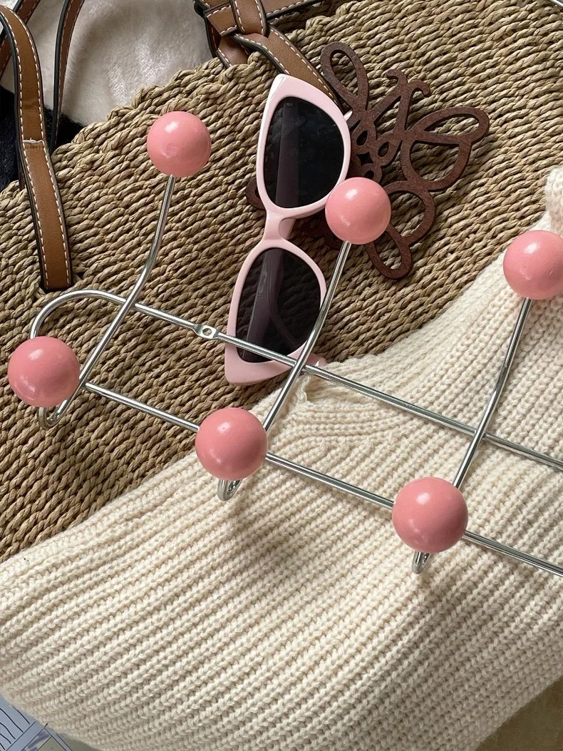 Entrance Hall Wall Coat Racks Bedroom Clothing Storage Hanger Rack Hooks Portable Backpack Cap Scarf Clothes Organizer Hangers