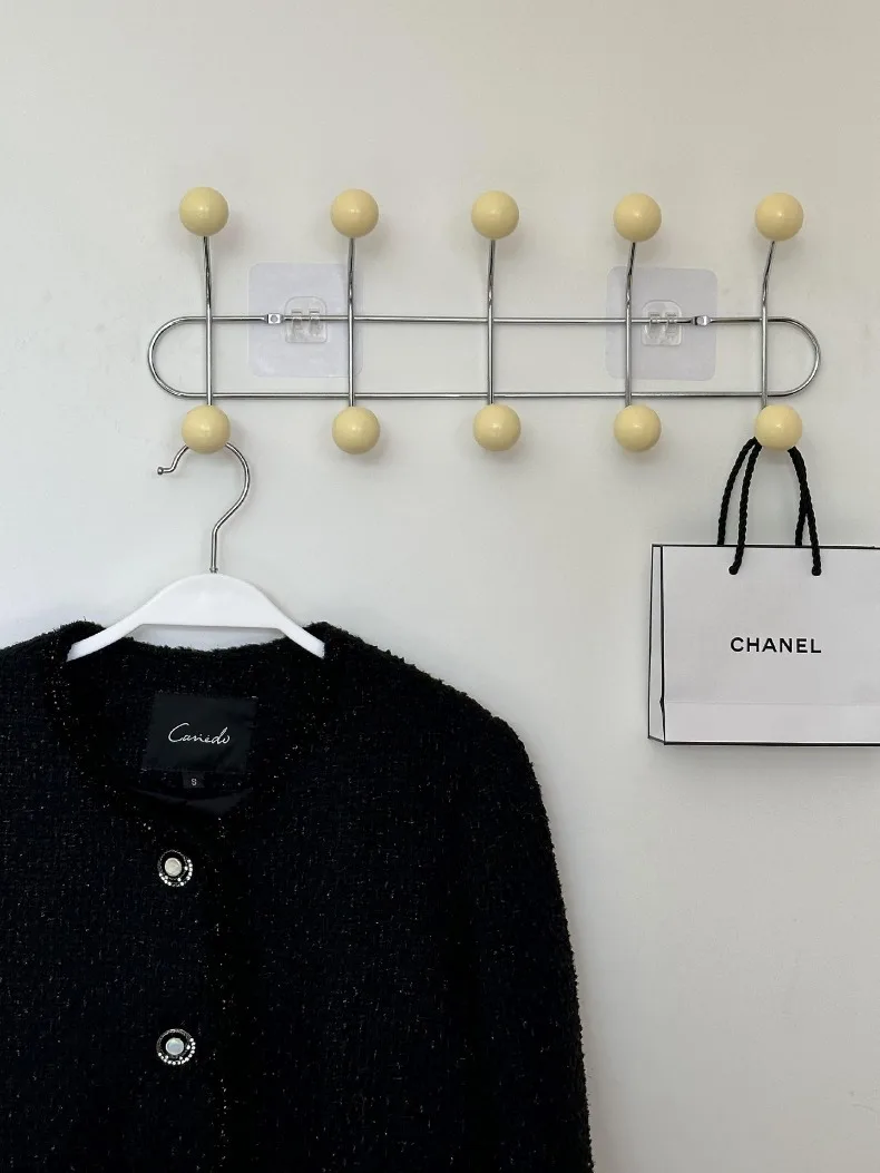 Entrance Hall Wall Coat Racks Bedroom Clothing Storage Hanger Rack Hooks Portable Backpack Cap Scarf Clothes Organizer Hangers