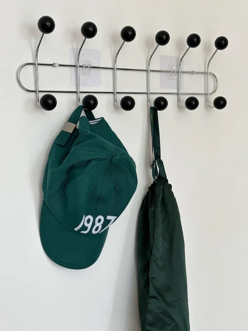 Entrance Hall Wall Coat Racks Bedroom Clothing Storage Hanger Rack Hooks Portable Backpack Cap Scarf Clothes Organizer Hangers