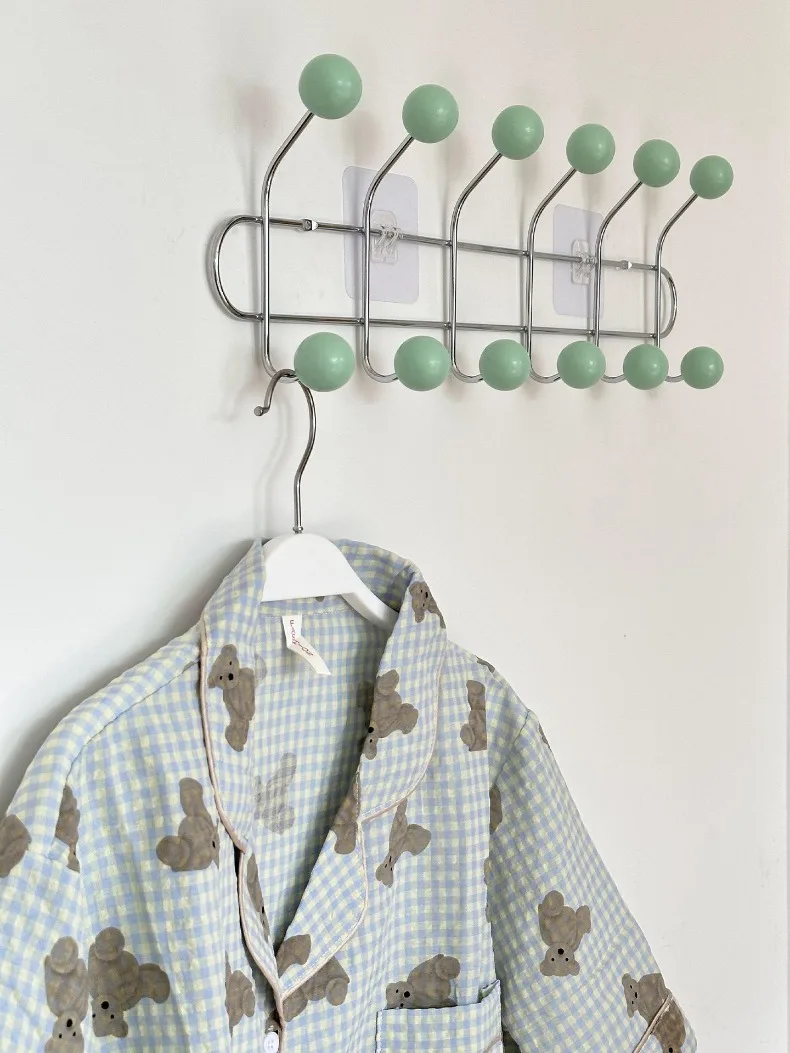 Entrance Hall Wall Coat Racks Bedroom Clothing Storage Hanger Rack Hooks Portable Backpack Cap Scarf Clothes Organizer Hangers