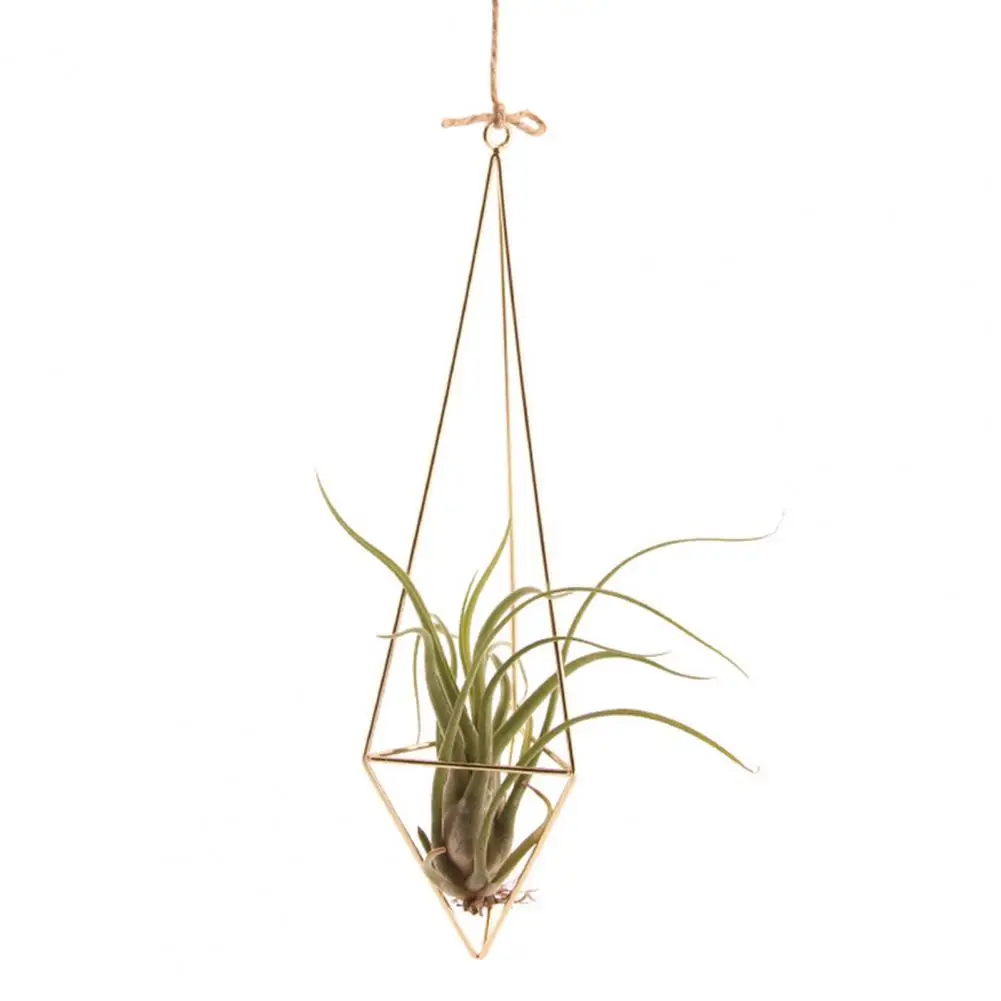 Iron Propagation Stations Glass Terrarium Plant Geometric Shape Plant Iron Stand Air Plant Holder Home Office Gardening Decor