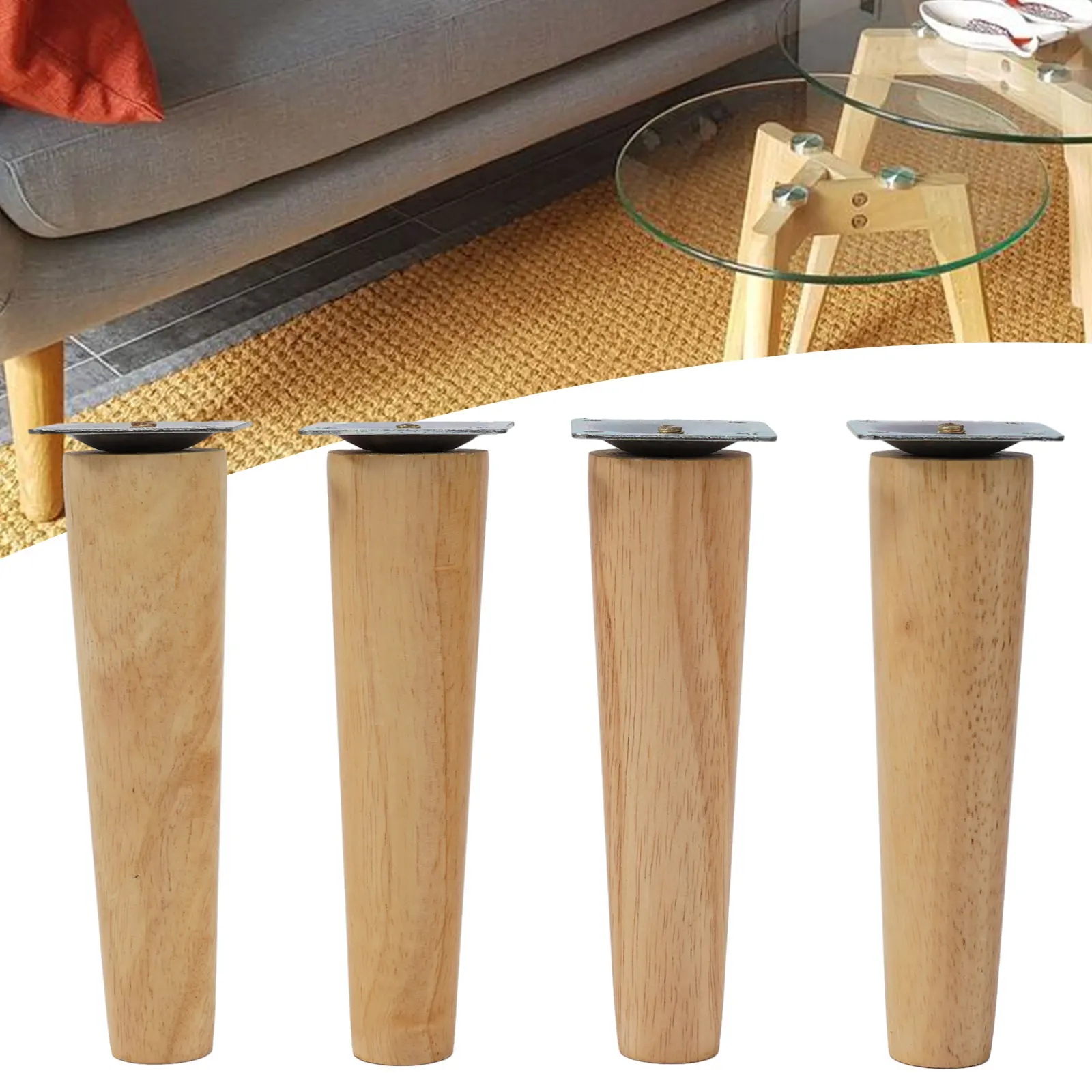 8/10/15cm Solid Wood Furniture Leg Straight Feet Sofa Bed Cabinet Table And Chair Replacement Feet Sloping Feet Replacement