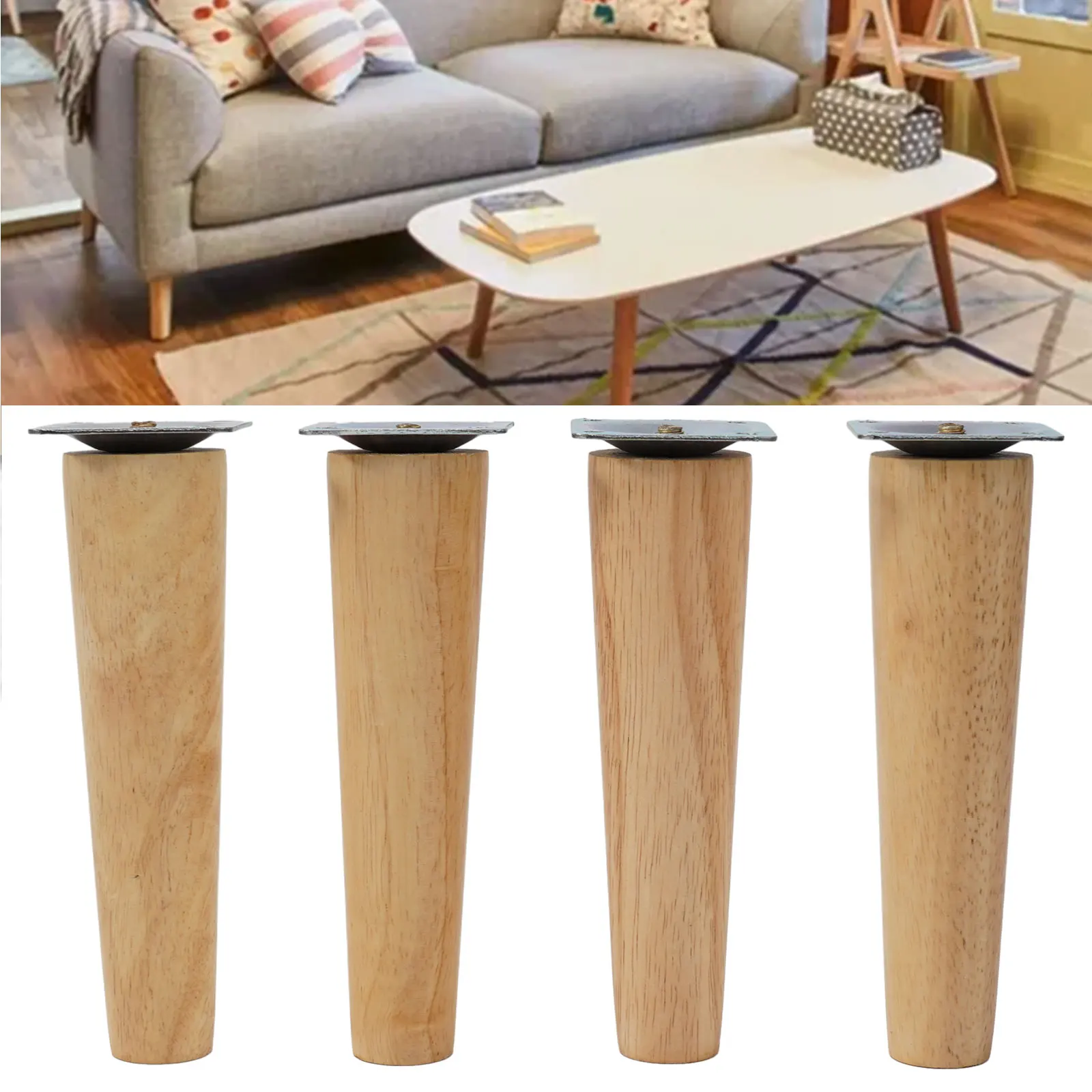 8/10/15cm Solid Wood Furniture Leg Straight Feet Sofa Bed Cabinet Table And Chair Replacement Feet Sloping Feet Replacement