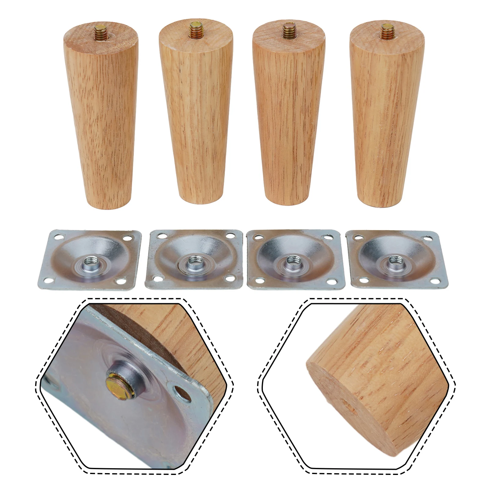 8/10/15cm Solid Wood Furniture Leg Straight Feet Sofa Bed Cabinet Table And Chair Replacement Feet Sloping Feet Replacement