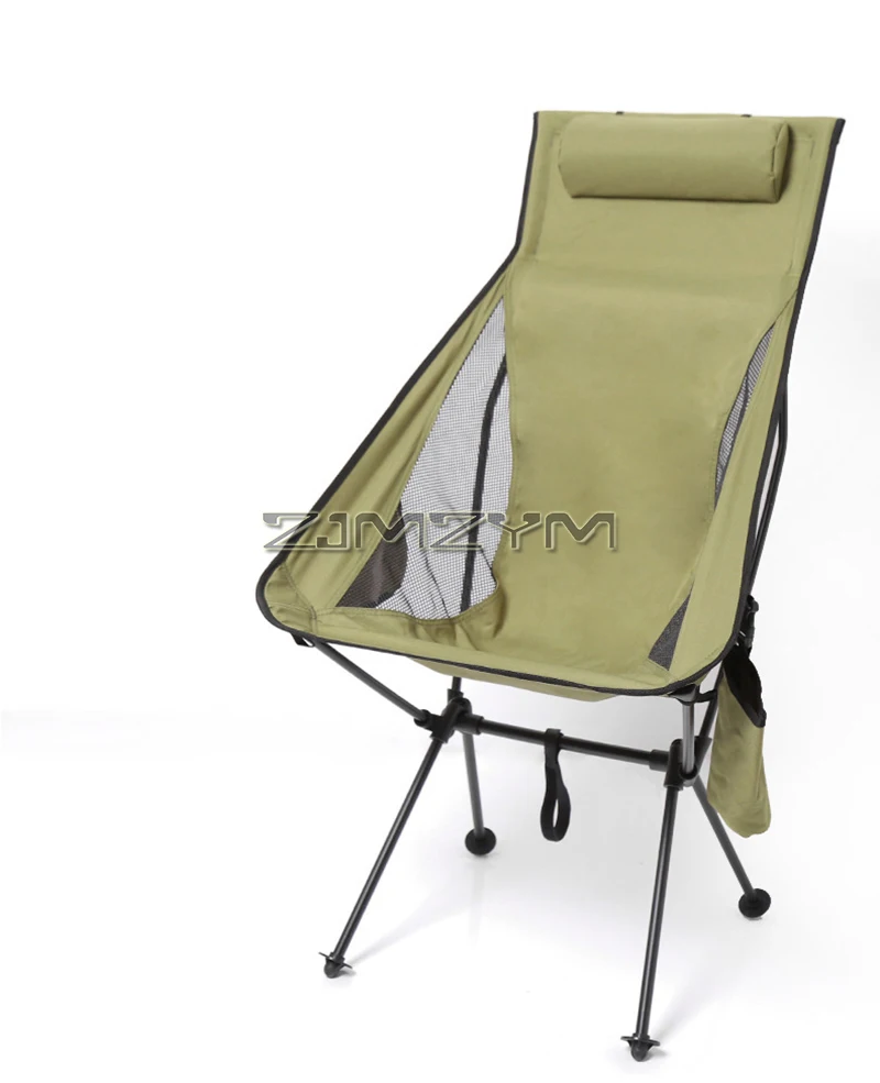 Portable Folding Camping Chair with Headrest Lightweight Tourist Chairs Aluminum Alloy Fishing Chair Outdoor Furniture