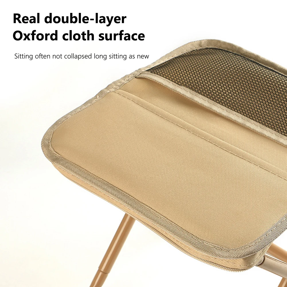 Folding Stool for Outdoor Leisure, Camping, and Hiking Fishing Trips, Convenient Shoulder Bag Style Portable Stool for Storage