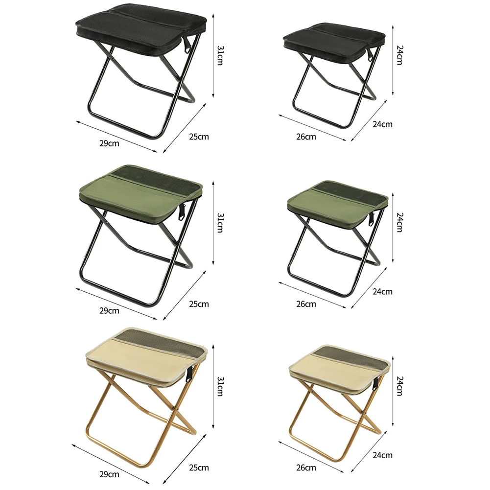 Folding Stool for Outdoor Leisure, Camping, and Hiking Fishing Trips, Convenient Shoulder Bag Style Portable Stool for Storage