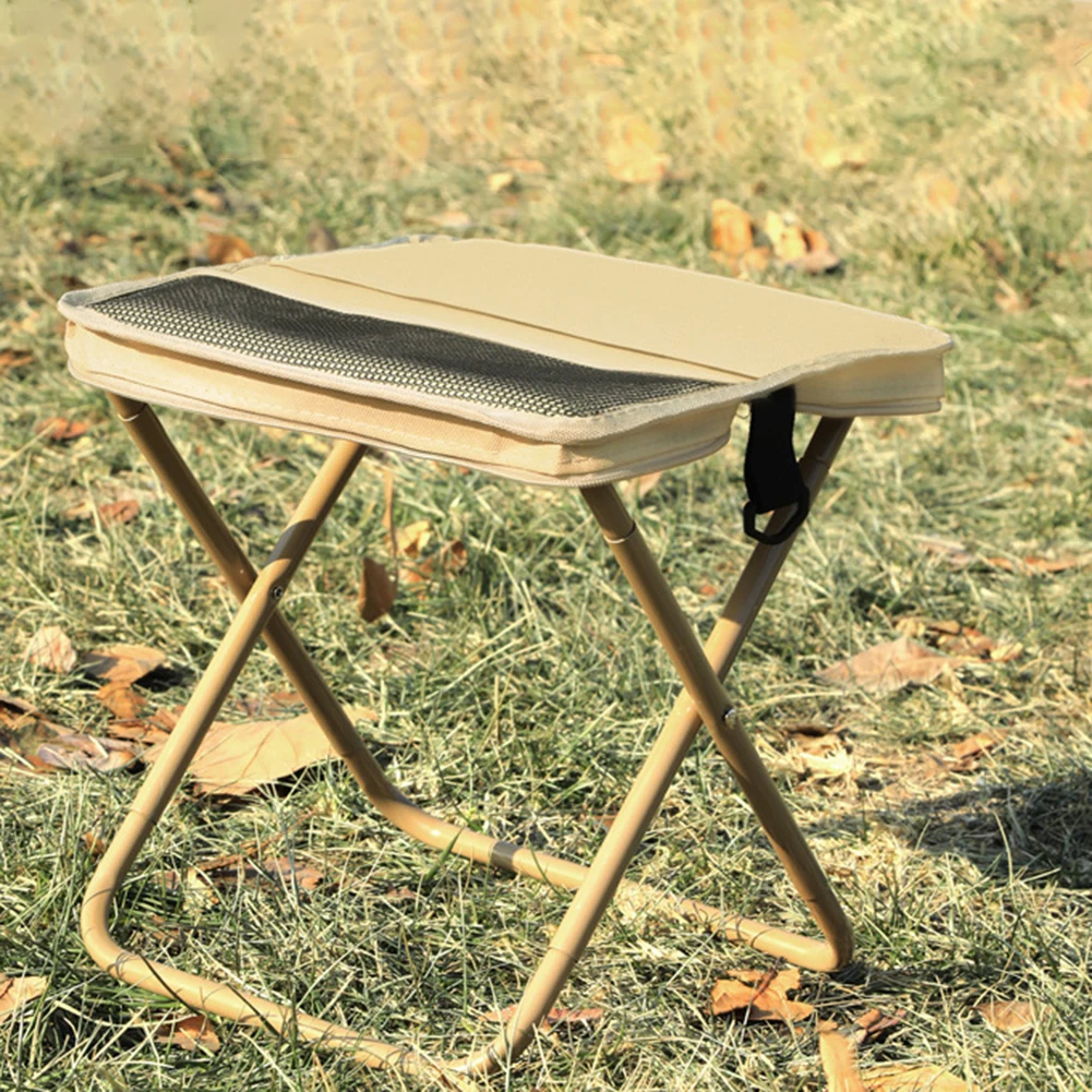 Folding Stool for Outdoor Leisure, Camping, and Hiking Fishing Trips, Convenient Shoulder Bag Style Portable Stool for Storage