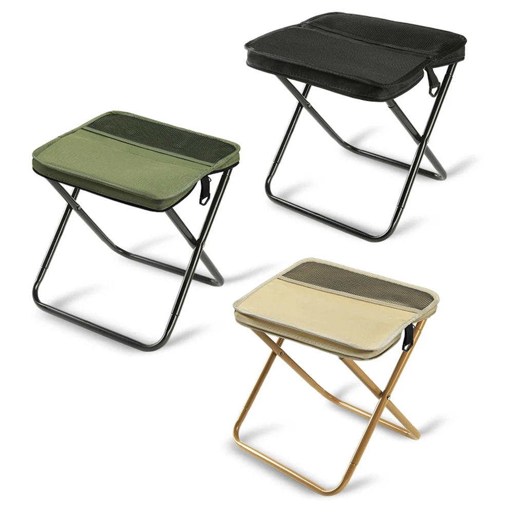 Folding Stool for Outdoor Leisure, Camping, and Hiking Fishing Trips, Convenient Shoulder Bag Style Portable Stool for Storage
