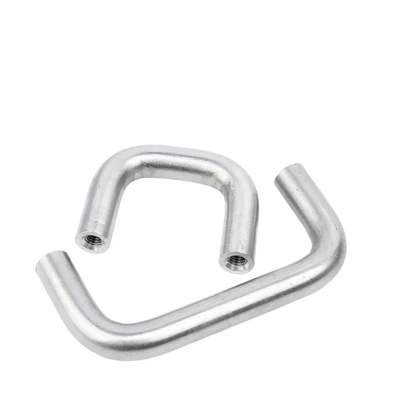 M4~M8 304 Stainless Steel Innerl Thread U-Shaped Double Curved Handle Modern Cabinet Door Handles Nordic Drawer Door Knobs Pulls
