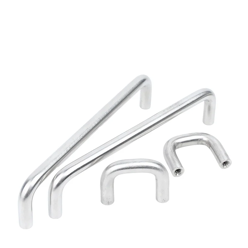 M4~M8 304 Stainless Steel Innerl Thread U-Shaped Double Curved Handle Modern Cabinet Door Handles Nordic Drawer Door Knobs Pulls