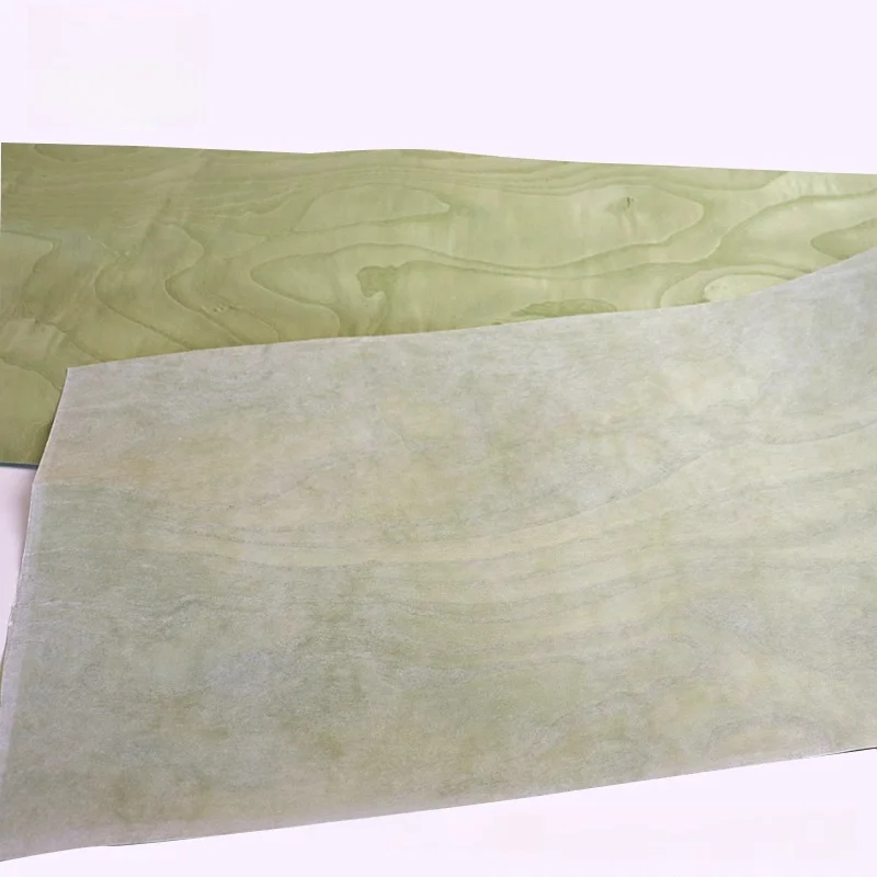 Dyed Matcha Green Wide Width Wood Veneer Decorative Laminate for Furniture Renovation & Interior Design 260x36CM T0.3MM