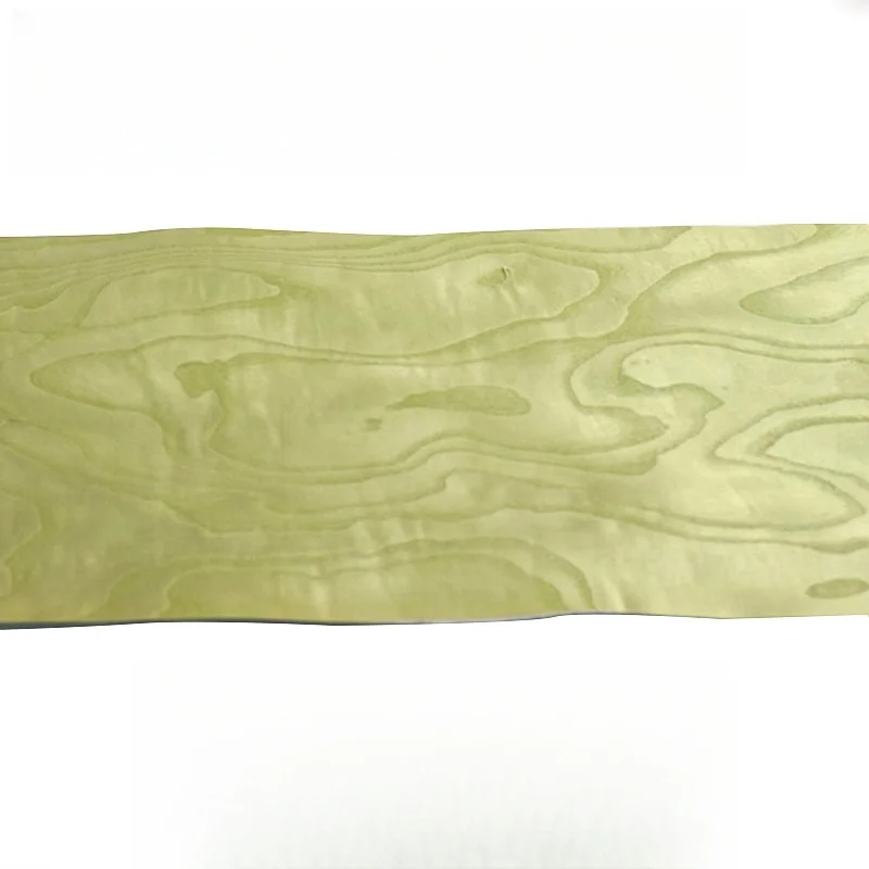 Dyed Matcha Green Wide Width Wood Veneer Decorative Laminate for Furniture Renovation & Interior Design 260x36CM T0.3MM