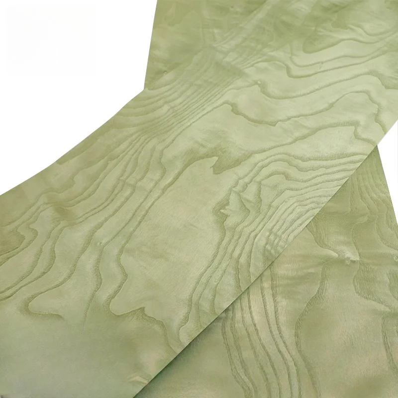 Dyed Matcha Green Wide Width Wood Veneer Decorative Laminate for Furniture Renovation & Interior Design 260x36CM T0.3MM