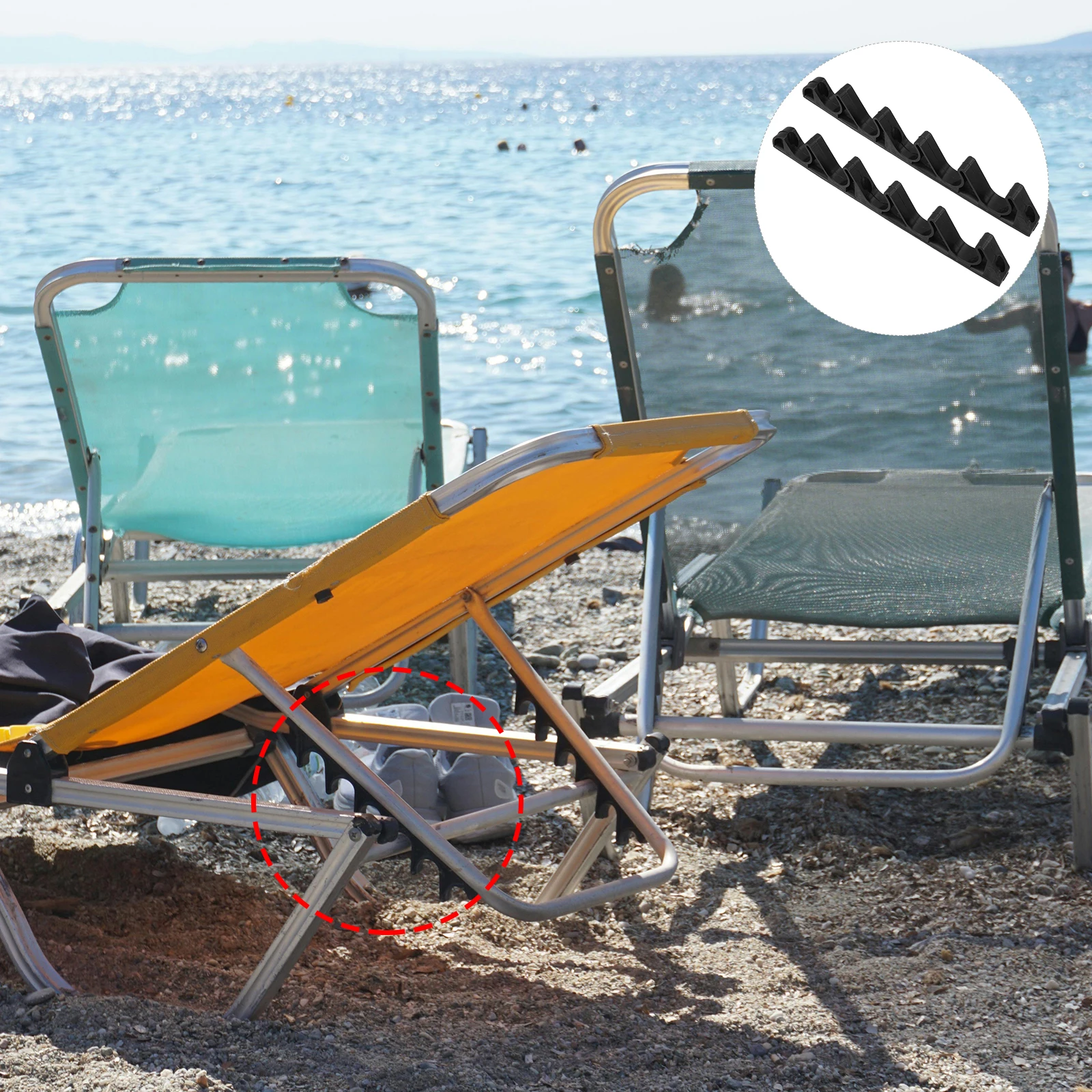 2pcs Lounge Chair Adjustment Bracket Plastic Chair Support Buckle Recliner Connector Adjuster For Outdoor Garden Balcony Chairs