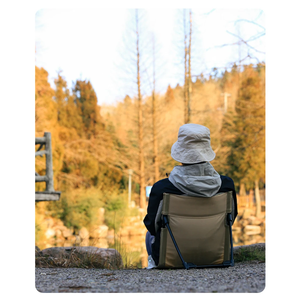 Outdoor Foldable Camping Chair Garden Park Single Lazy Reclining Chair Backrest Cushion Picnic Camping Folding Back Beach Chair