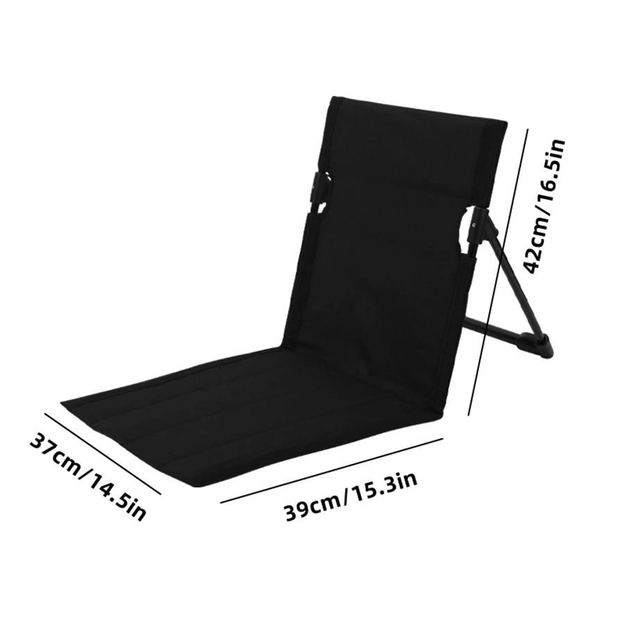 Outdoor Foldable Camping Chair Garden Park Single Lazy Reclining Chair Backrest Cushion Picnic Camping Folding Back Beach Chair