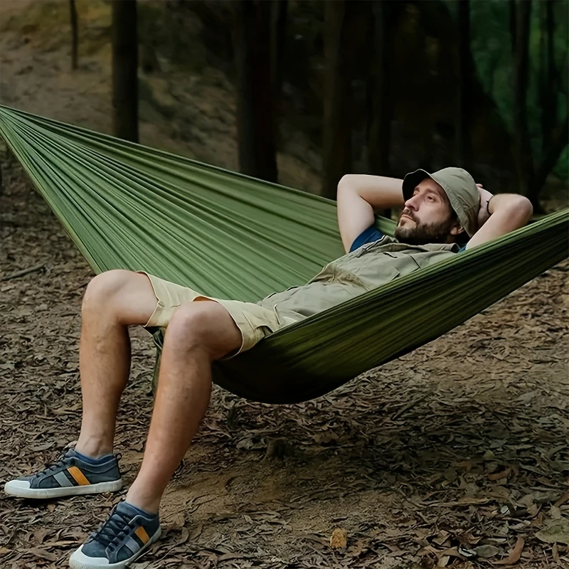 1Set Hammock with Straps and Storage Bag Suitable for Beach Picnics, Hiking,Lightweight and Durable Outdoor Lounge Chairs,Swings