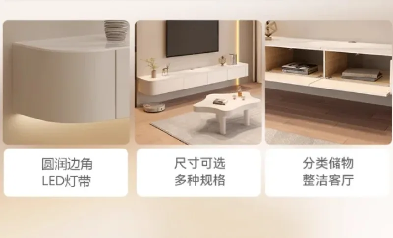 Floating Wall Mounted Tv Cabinet Wood Living Room Modern Home Cabinet Stand Storage Meuble Tv Suspendu Mural House Furniture