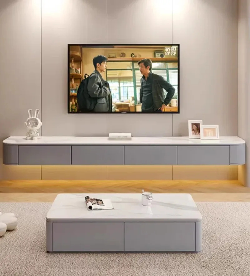 Floating Wall Mounted Tv Cabinet Wood Living Room Modern Home Cabinet Stand Storage Meuble Tv Suspendu Mural House Furniture
