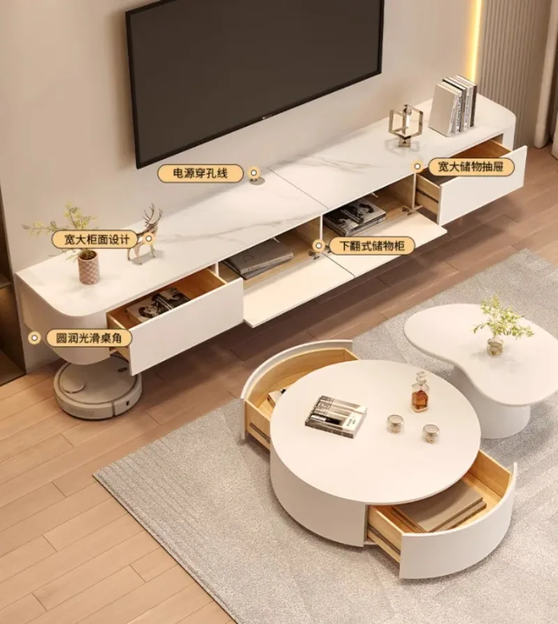 Floating Wall Mounted Tv Cabinet Wood Living Room Modern Home Cabinet Stand Storage Meuble Tv Suspendu Mural House Furniture