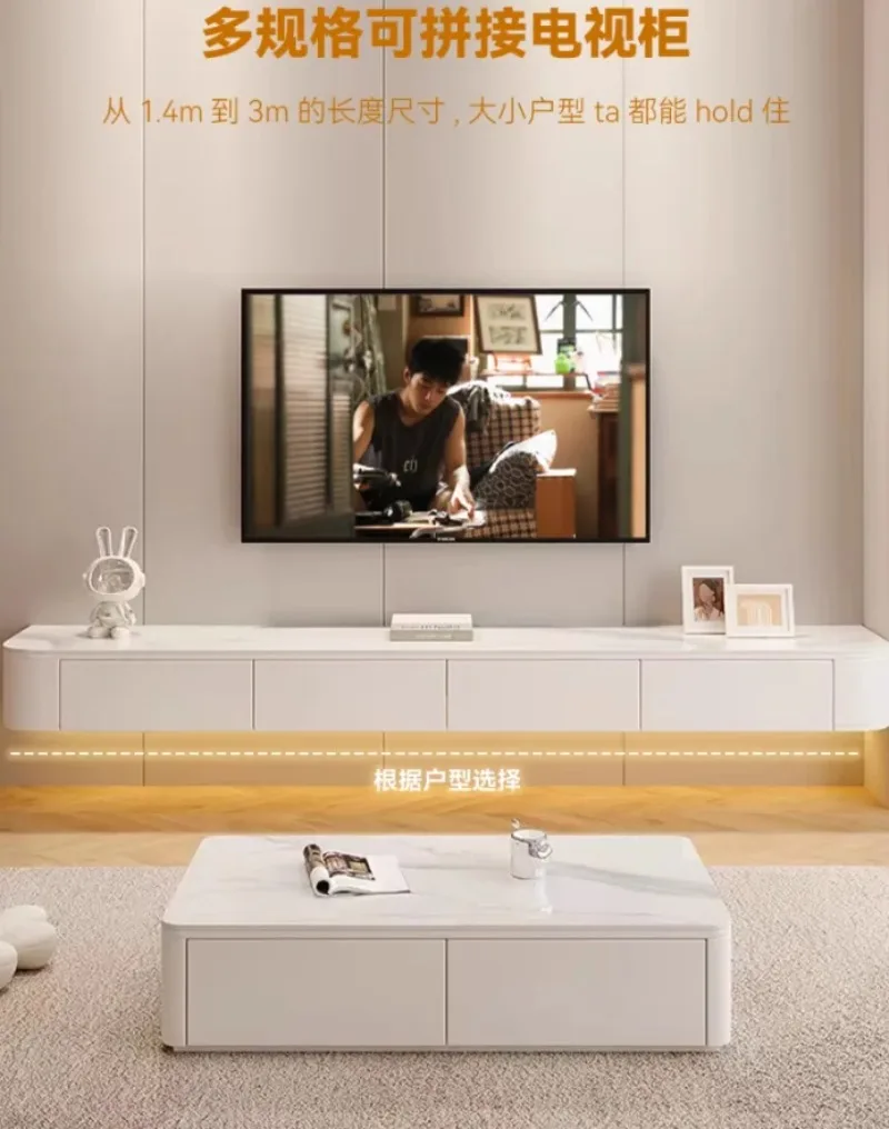 Floating Wall Mounted Tv Cabinet Wood Living Room Modern Home Cabinet Stand Storage Meuble Tv Suspendu Mural House Furniture