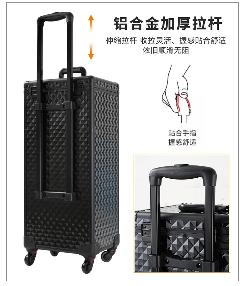Medical Salon Trolley Vevor Beauty Salons Layered Storage Removable Drawer Design Universal Wheels Wozek High-end Hair Salon