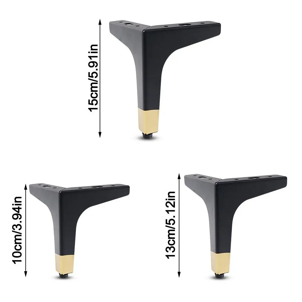 Metal Furniture Legs Replacement Triangle Nightstand Storage Box Leg Anti Scratch Wear-resistant Cupboard Sofa Chair Feet